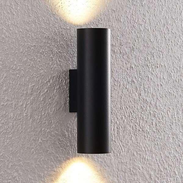 Arcchio Aplică de perete Brinja, negru, metal, sus/jos, GU10, reglabil, Negru, Hol, Aluminiu, Modern