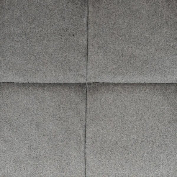 Set masa 80 cm blat MDF si 4 scaune Dnv Homs catifea gri, picioare metalice negre