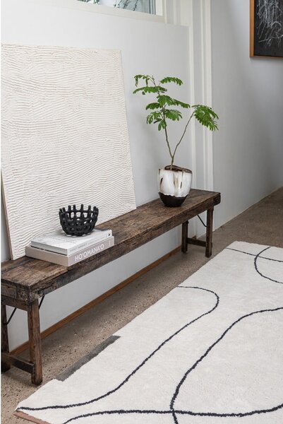 Covor fildeș lavabil din bumbac 140x200 cm Shadow – Mette Ditmer Denmark