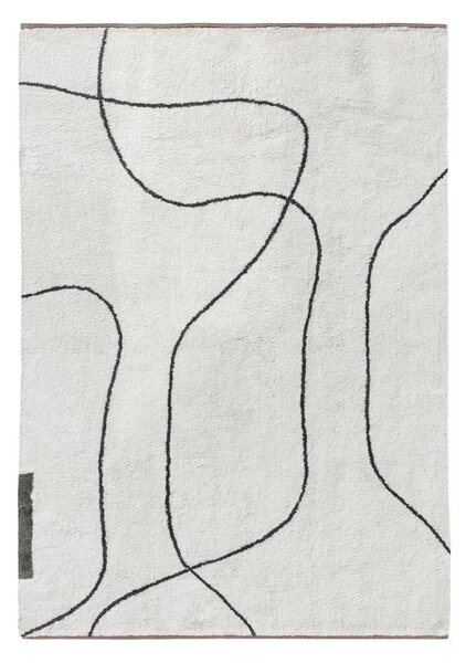 Covor fildeș lavabil din bumbac 140x200 cm Shadow – Mette Ditmer Denmark
