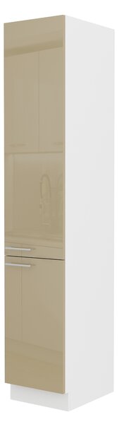 Dulap de bucătărie pentru alimente Lavera 40 DK 210 2F (alb + capuccino lucios). 1032392