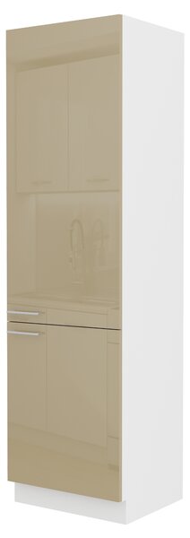Dulap de bucătărie pentru alimente Lavera 60 DK 210 2F (alb + capuccino lucios). 1032393