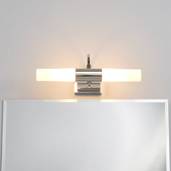 Lampă de perete Lindby, Devran, reglabil, Metalic, Baie, Metal, Modern