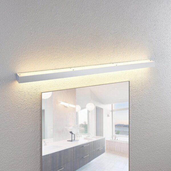 Lindby Aplică de perete LED pentru baie Layan, 120 cm, crom, metal, Metalic, Baie, Metal, Modern