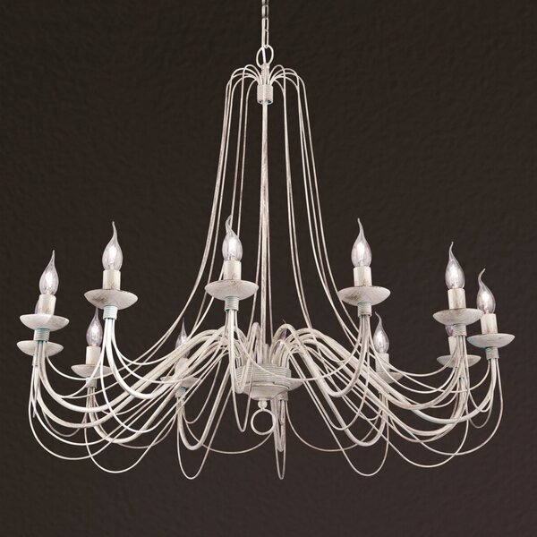 ORION Candelabru Antonina, fildeș, 12 becuri, reglabil, Bej, Camera de zi / sufragerie, Metal, Casă de țară / Rustic