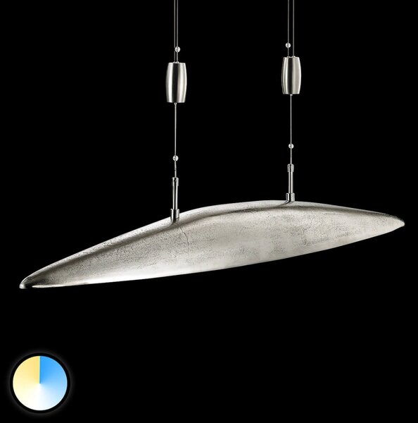 FISCHER & HONSEL Lampă pendul LED Shine, culoare lumină reglabilă, reglabil, Metalic, Camera de zi / sufragerie, Metal, Modern