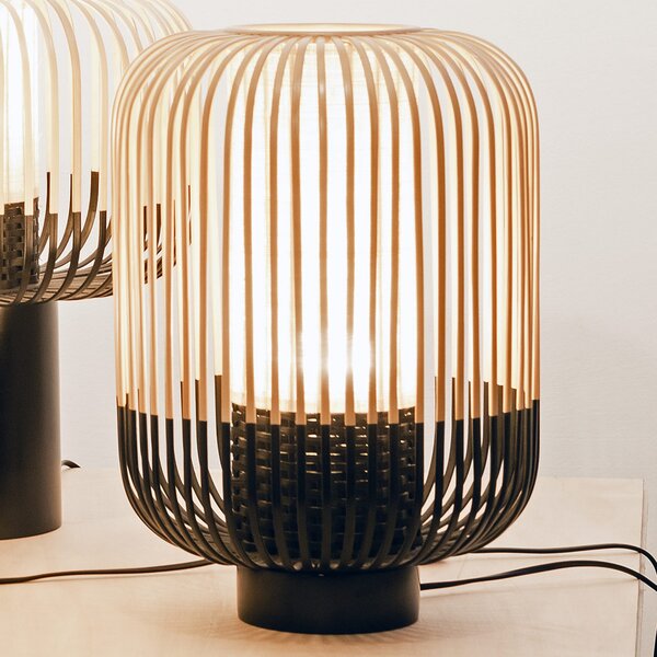 Forestier Bamboo Light M lampă de masă 39 cm negru, Negru, Camera de zi / sufragerie, Bamboo, Design