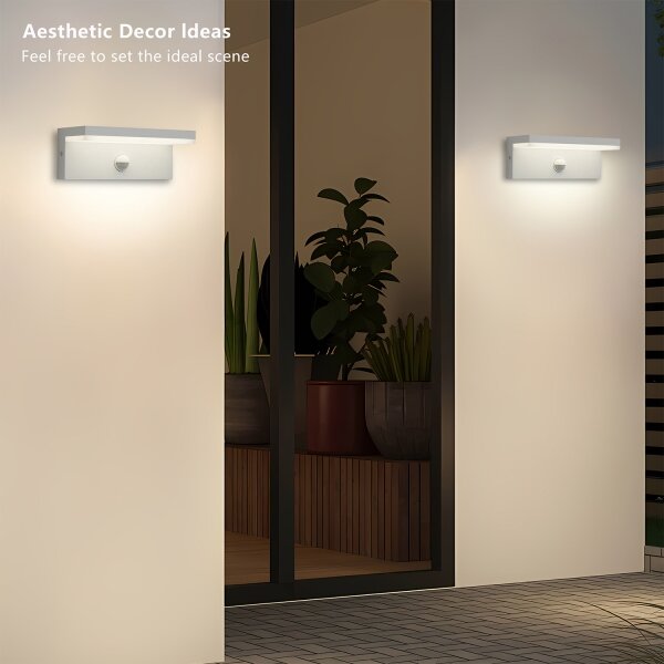 Brilagi - Lampă de perete LED TESSI pentru exterior cu senzor LED/10W/230V albă IP54