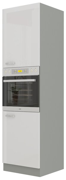 Dulap de bucătărie pentru alimente pentru cuptor Brunea 60 DP-210 2F (gri + alb lucios). 1024990