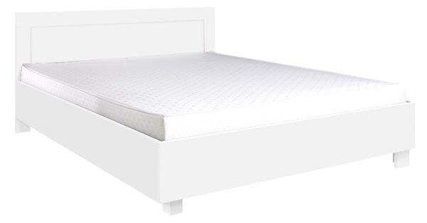 Pat matrimonial 140 cm Camber C23 (Alb) (cu somieră). Promo -20%. 1043048