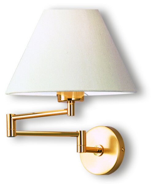Knapstein Aplică de perete Livas, pivotantă, alamă lustruit, reglabil, Auriu / Alamă, Camera de zi / sufragerie, Metal, Design