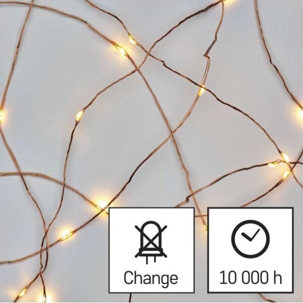 Ghirlandă LED de exterior 150 LED, 20 m, IP44, alb cald
