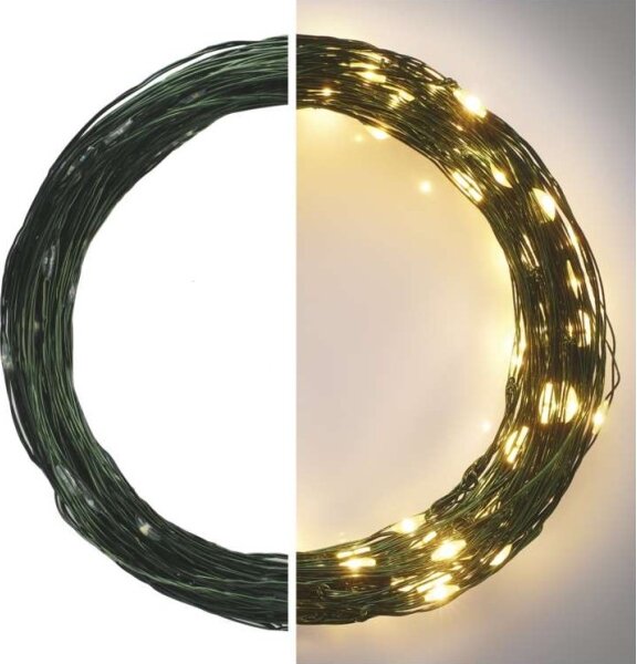 Ghirlandă LED de exterior 150 LED, 20 m, IP44, alb cald