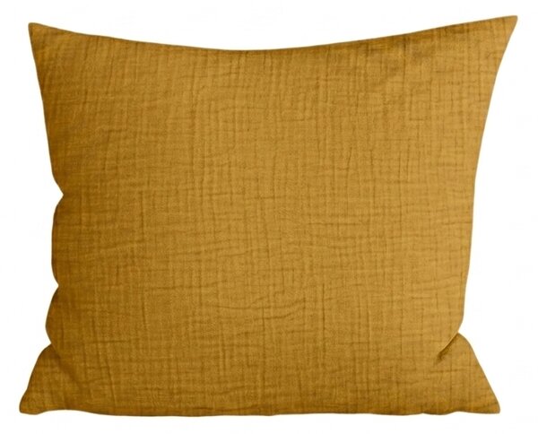 Fata de perna muselin MUSSARI 45x45 cm, galben inchis