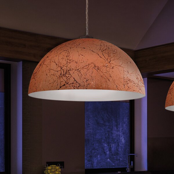 Austrolux Lampă pendul Cult Vintage, cupru, Ø 40 cm, reglabil, Cupru, Camera de zi / sufragerie, Metal, Modern