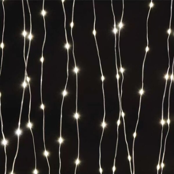 Ghirlandă LED pentru exterior, 300 LED, 8 funcții, 5,9 m, IP44, alb cald