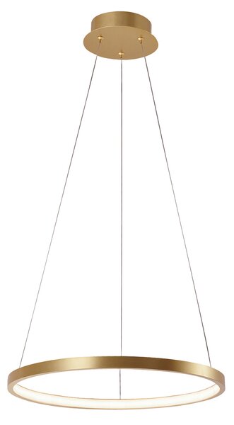 JUST LIGHT. GmbH Lampă suspendată LED Circle, auriu, Ø 39 cm, Auriu / Alamă, Camera de zi / sufragerie, Metal, Modern