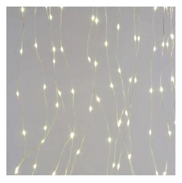 Ghirlandă LED pentru exterior, 300 LED, 8 funcții, 5,9 m, IP44, alb cald
