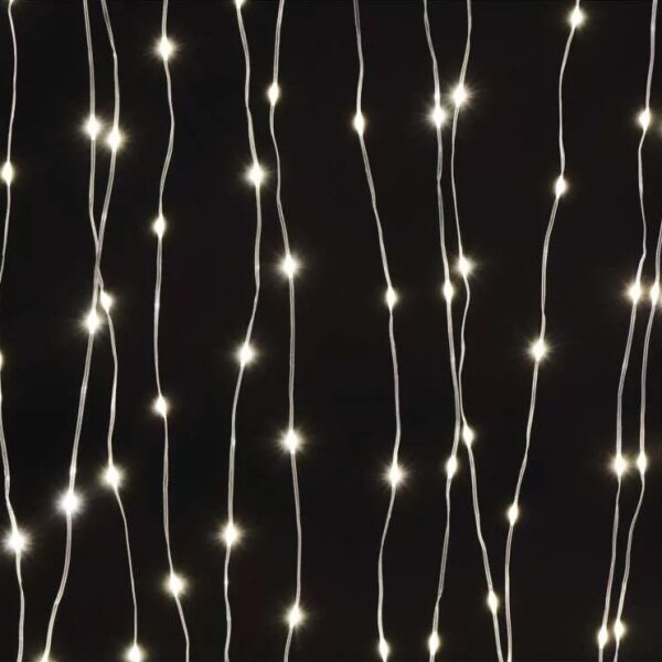 Ghirlandă LED de exterior, 240 LED, 8 funcții, 6,7 m, IP44, alb cald