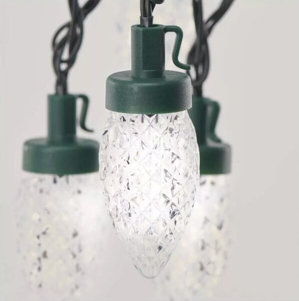 Ghirlandă luminoasă LED de exterior, 50 LED-uri, 8 funcții, 14,8 m, IP44, alb rece