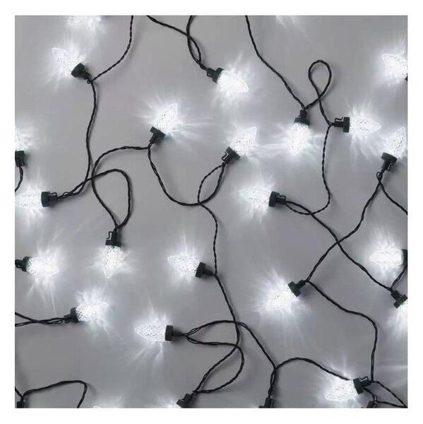 Ghirlandă luminoasă LED de exterior, 50 LED-uri, 8 funcții, 14,8 m, IP44, alb rece