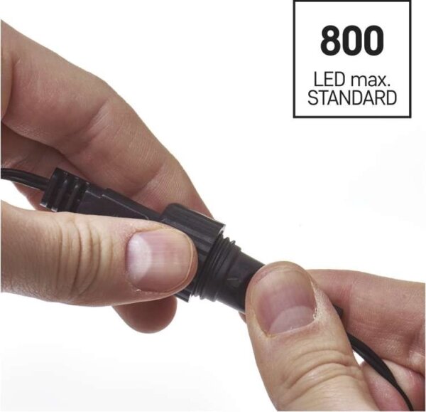 Ghirlandă LED pentru exterior 100 LED/15 m IP44 alb cald