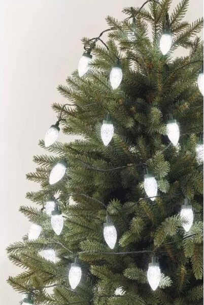 Ghirlandă luminoasă LED de exterior, 50 LED-uri, 8 funcții, 14,8 m, IP44, alb rece