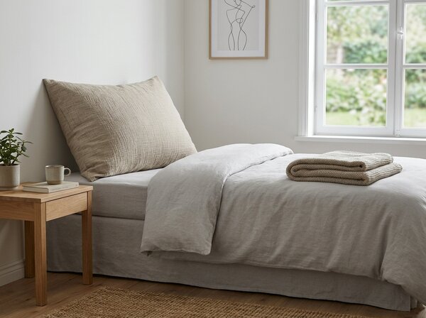 Fata de perna muselina MUSSARI 70x90 cm, bej gri