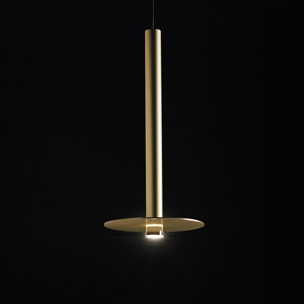 LEDS-C4 Candle lampă susp. LED 00-6017 auriu satin, Auriu / Alamă, Camera de zi / sufragerie, Metal, Modern