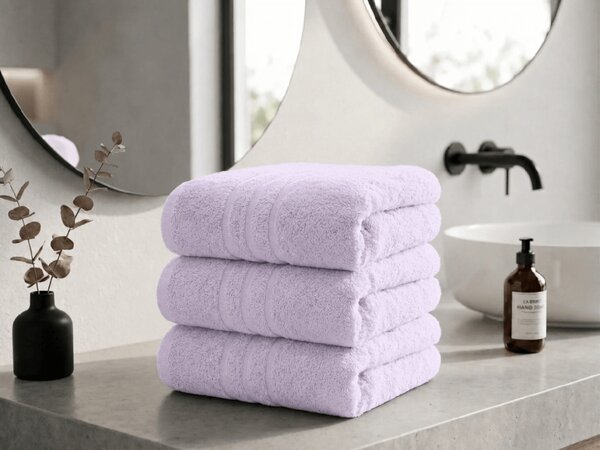 Prosop CLASSIC COLOR 50 x 100 cm lavanda, 100% bumbac
