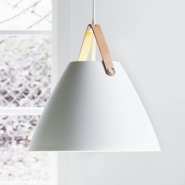 DFTP by Nordlux Lampă suspendată LED Strap 36, albă, reglabil, Alb, Camera de zi / sufragerie, Metal, Modern
