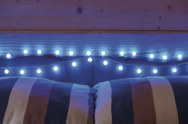 Ghirlandă LED de exterior, 40 LED, 9 m, IP44, albastră