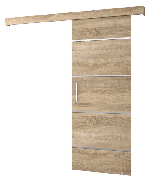 Uși culisante 90 cm Sharlene IV (stejar sonoma + stejar sonoma + argintiu). 1043773
