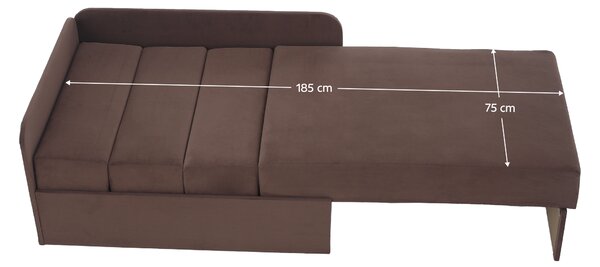 KONDELA Canapea extensibilă, maro Taupe, MONTES UNI