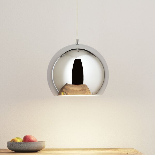 Aluminor Bulle lampă suspendată, crom, reglabil, Metalic, Camera de zi / sufragerie, Metal, Design