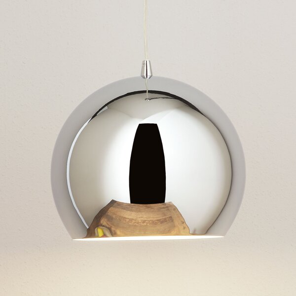 Aluminor Bulle lampă suspendată, crom, reglabil, Metalic, Camera de zi / sufragerie, Metal, Design