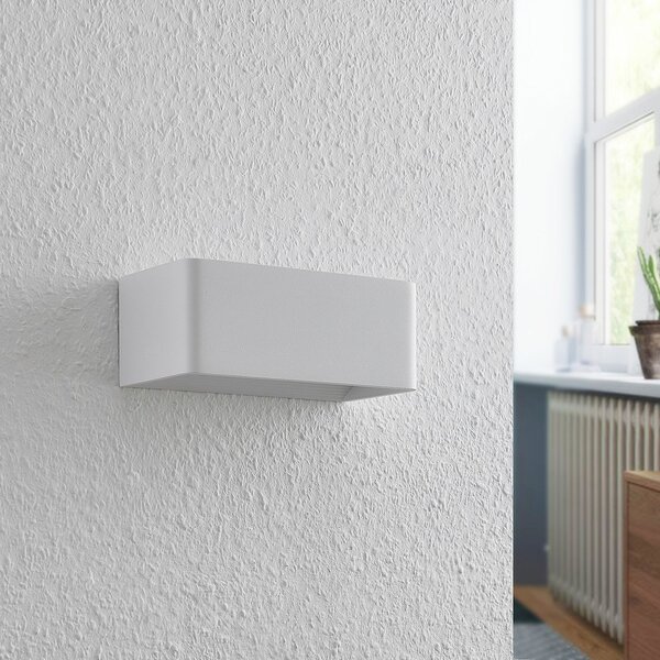 Arcchio Aplică de perete cu LED Karam, 20 cm, alb, metal, sus/jos, Alb, Camera de zi / sufragerie, Aluminiu, Modern