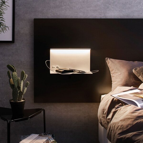 Paulmann Jarina aplică de perete LED 2 becuri, reglabil, Alb, dormitor, Metal, Modern