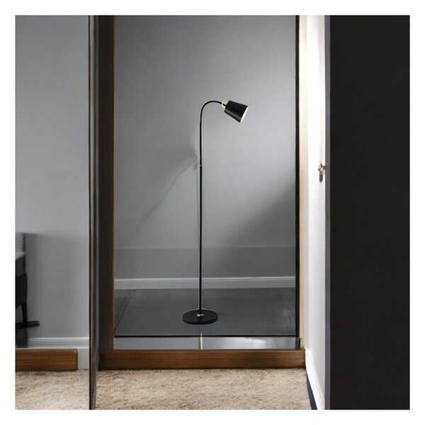 Lampa de podea Koko, moderna, 60W, IP20, cadru otel, abajur 13 x 16 cm, negru