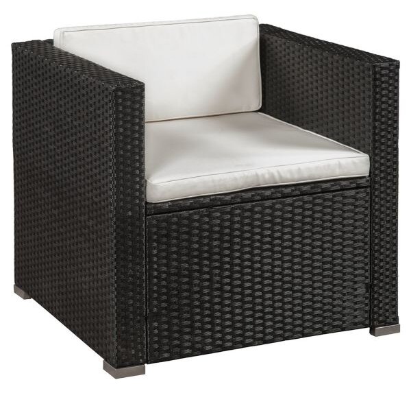 Juskys Set ratan de gradina Punta Cana L - perne negre/crem