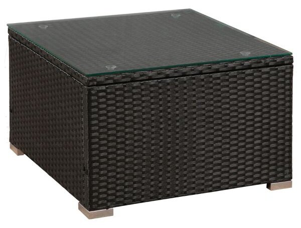 Juskys Set ratan de gradina Punta Cana L - perne negre/crem