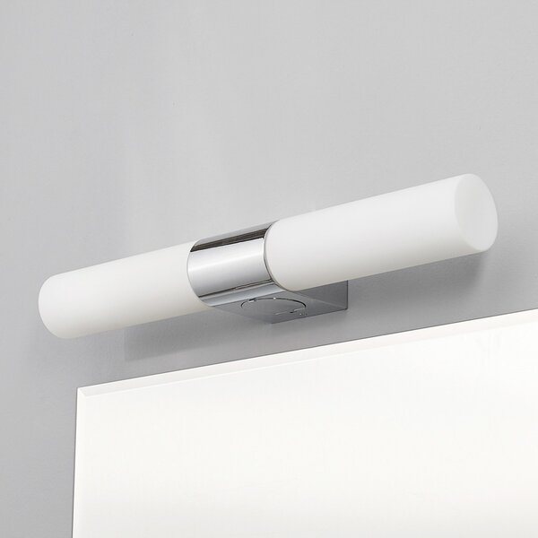 Lindby lumina oglindă Ziva, soclu, alb, sticlă, IP44, reglabil, Metalic, Baie, Metal, Modern