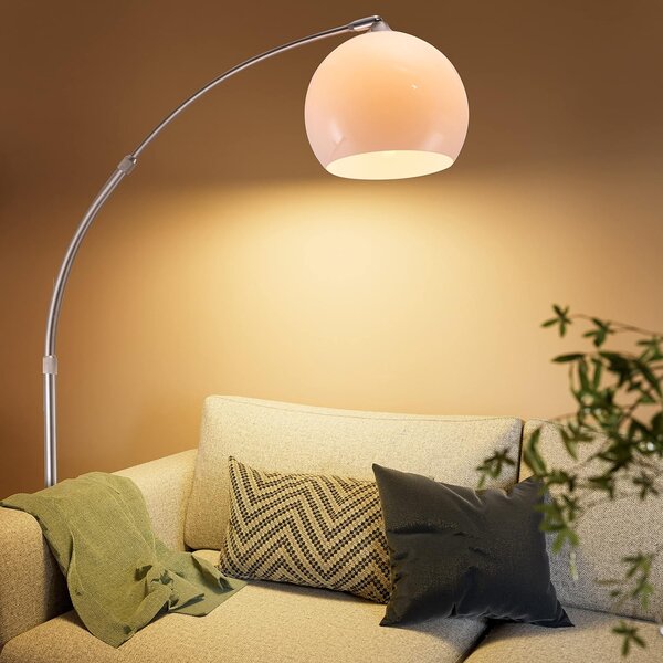 Deuba Lampă de podea arcuită de design cu bază din marmură - reglabilă 190 - 200 cm