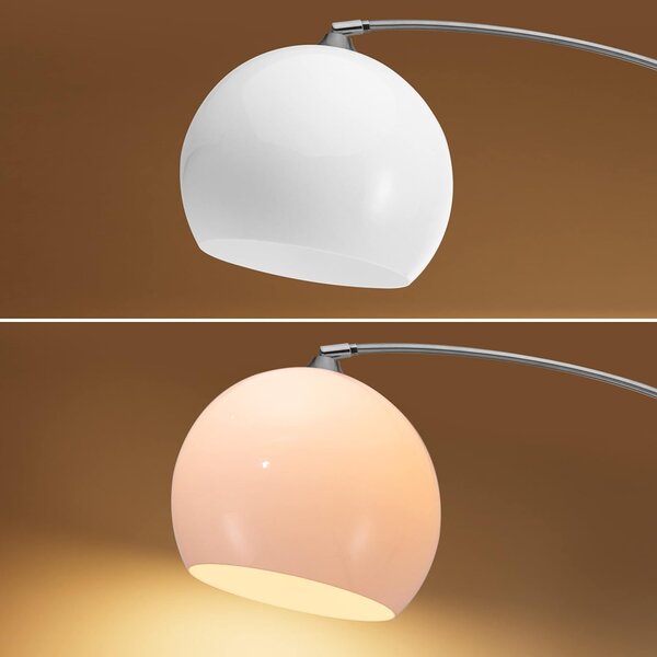 Deuba Lampă de podea arcuită de design cu bază din marmură - reglabilă 190 - 200 cm