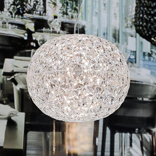 Kartell Planet - lampă pendul LED, transparent, Transparent, Camera de zi / sufragerie, Plastic, Design