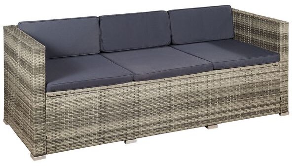 Juskys Set ratan de gradina Punta Cana M - perne gri/antracit