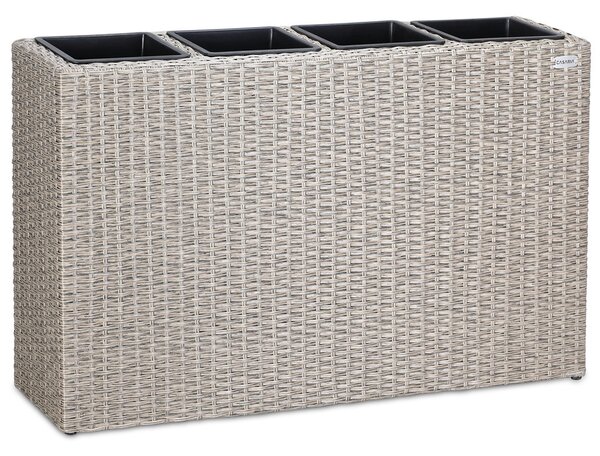 Deuba Ghiveci cu flori - 95 x 27 x 60 cm - crem