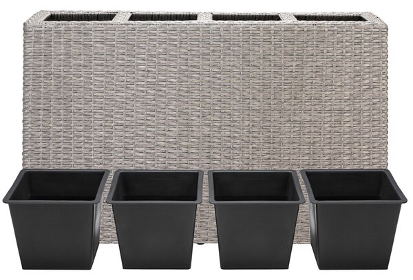 Deuba Ghiveci cu flori - 95 x 27 x 60 cm - crem
