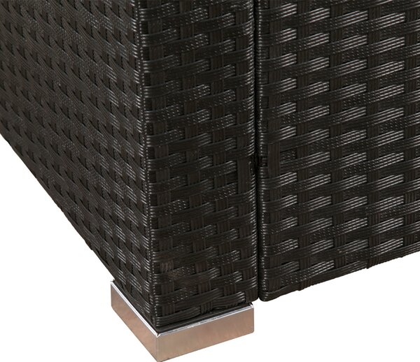 Juskys Set ratan de gradina Punta Cana M - perne negre/antracit