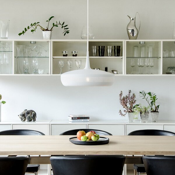 UMAGE Clava Dine lampă suspendată pe alb, reglabil, Alb, Camera de zi / sufragerie, Metal, Design